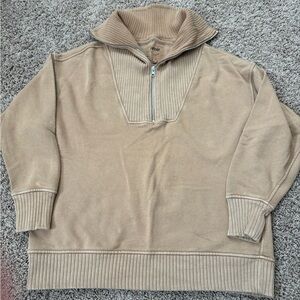 Aerie half zip tunic sweater size small oversized